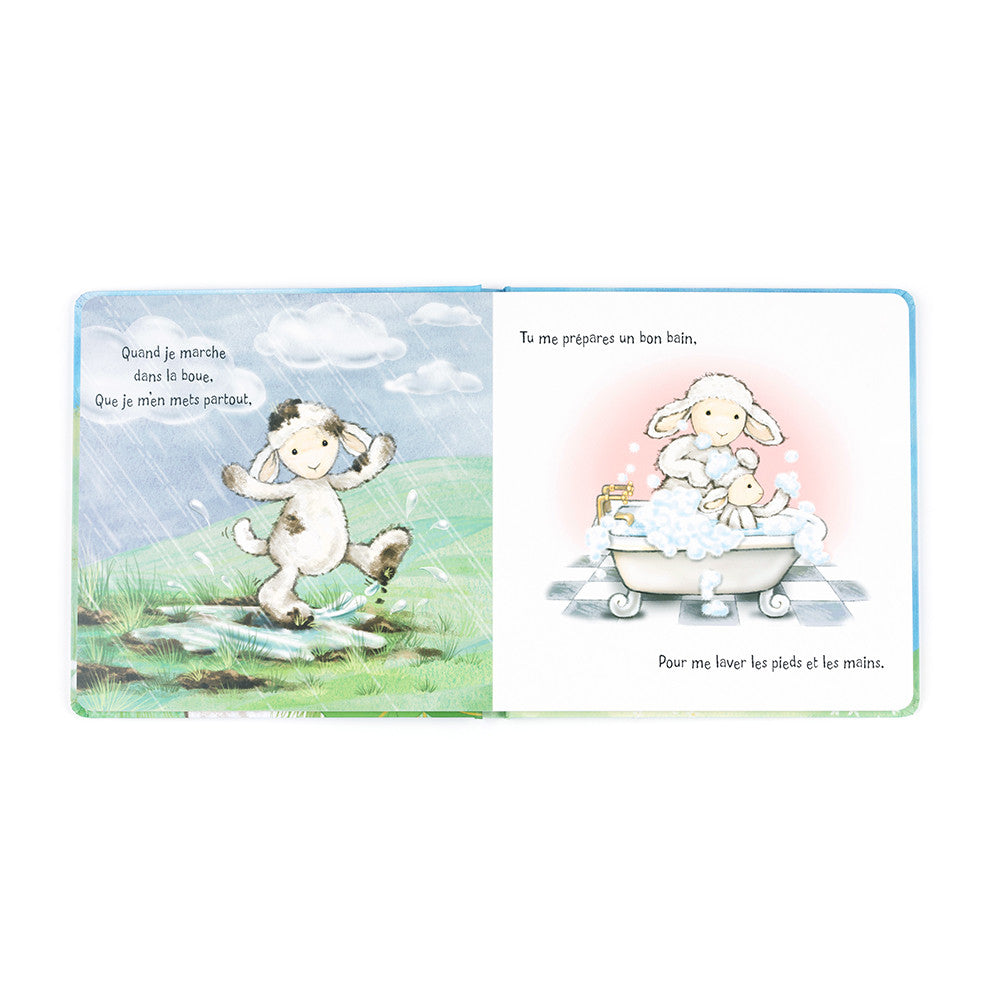 Jellycat Agneau Timide Et Sa Maman French Board Book