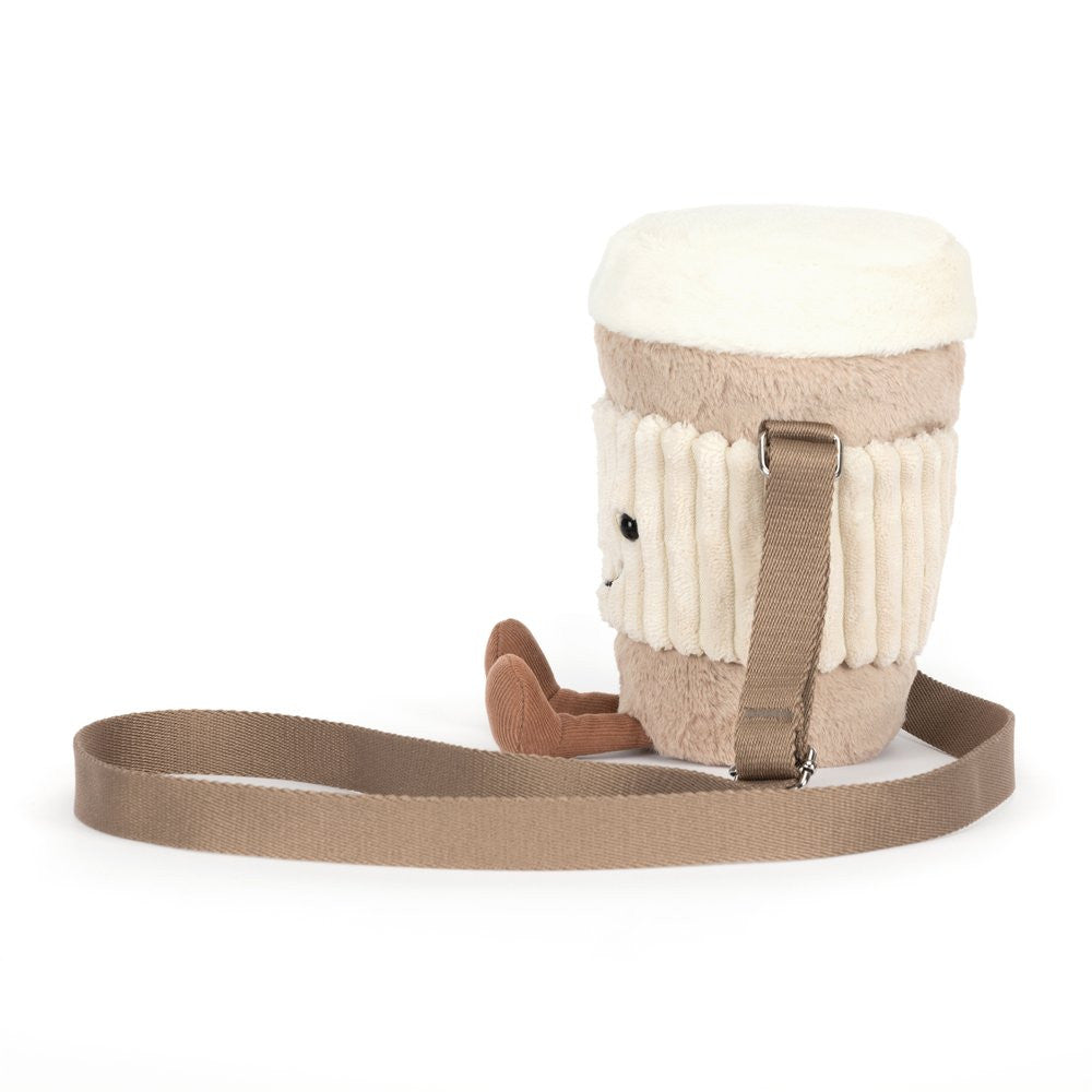 Jellycat Amuseables Perkle Coffee Shoulder Bag Adjustable Crossbody