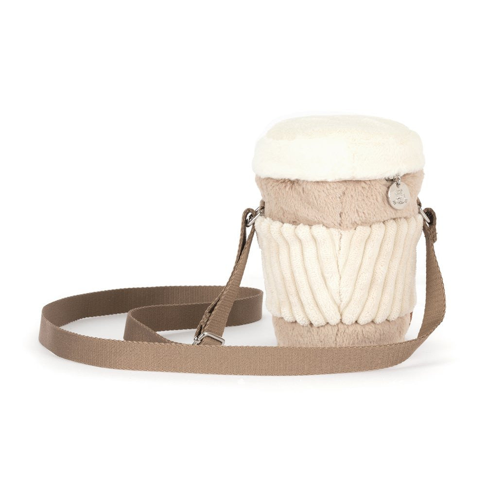 Jellycat Amuseables Perkle Coffee Shoulder Bag Adjustable Crossbody