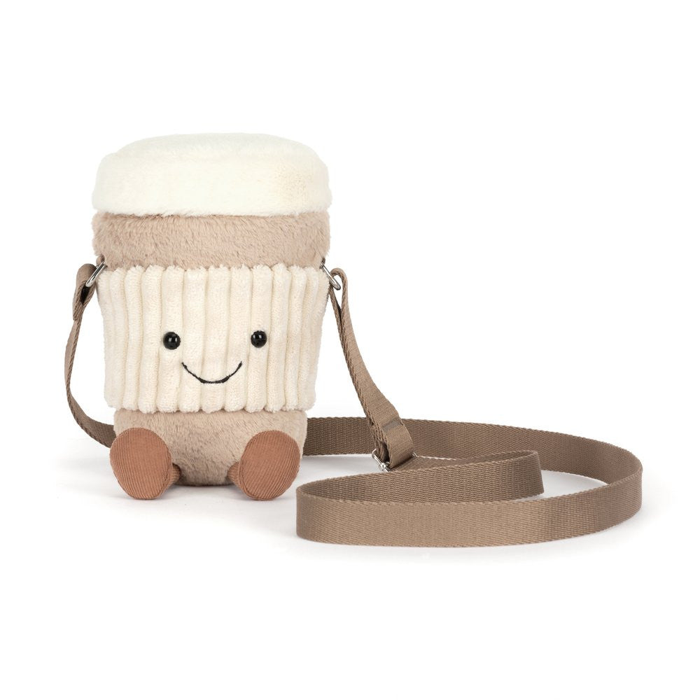 Jellycat Amuseables Perkle Coffee Shoulder Bag Adjustable Crossbody