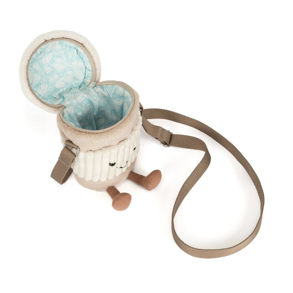 Jellycat Amuseables Perkle Coffee Shoulder Bag Adjustable Crossbody