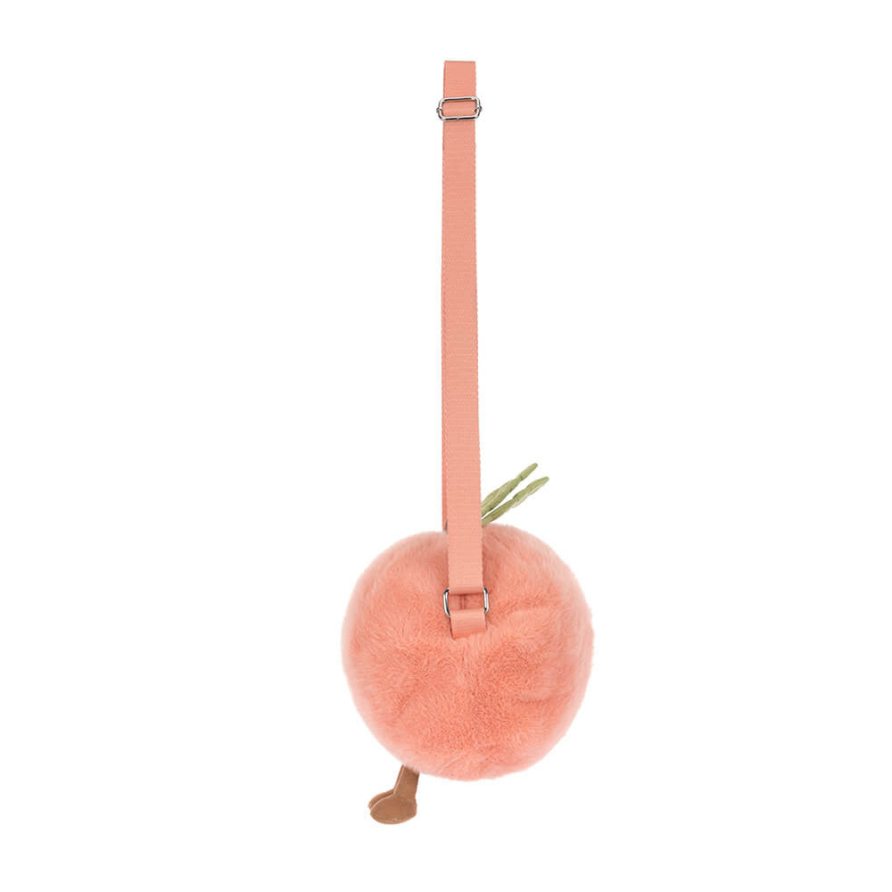 Jellycat Amuseables Peach Shoulder Bag Fuzzy Fruit Plush Accessory