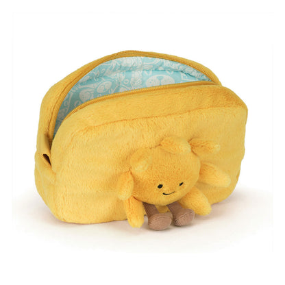 Jellycat Amuseables Sun Pouch Yellow Zip Top Plush Accessory