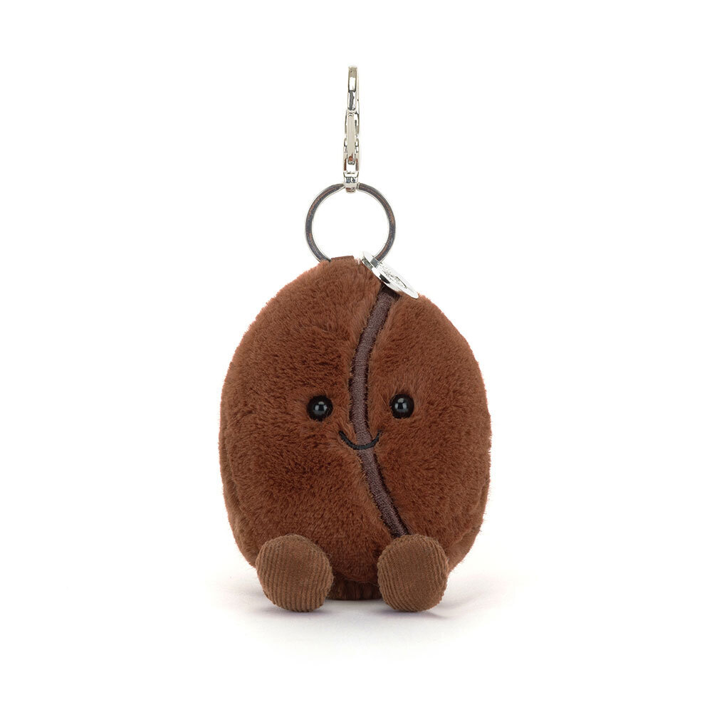 Jellycat Amuseables Coffee Bean Bag Charm Plush Accessory