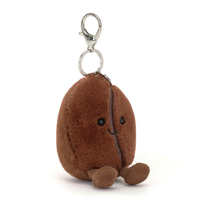 Jellycat Amuseables Coffee Bean Bag Charm Plush Accessory