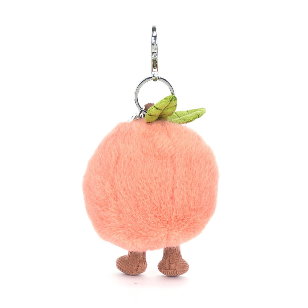 Jellycat Amuseables Peach Bag Charm Blush Soft Plush Accessory