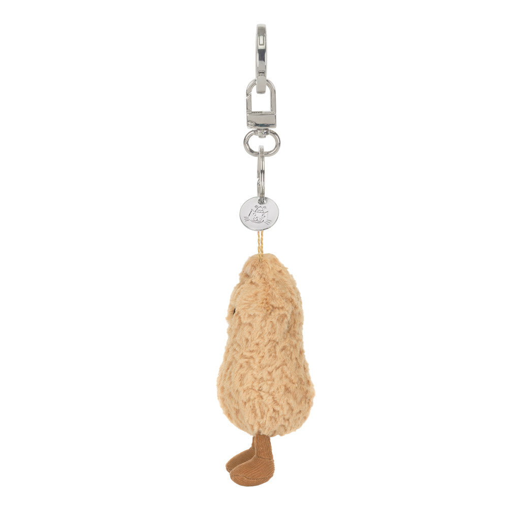 Jellycat Amuseables Peanut Key Chain Bag Charm Silver Clip