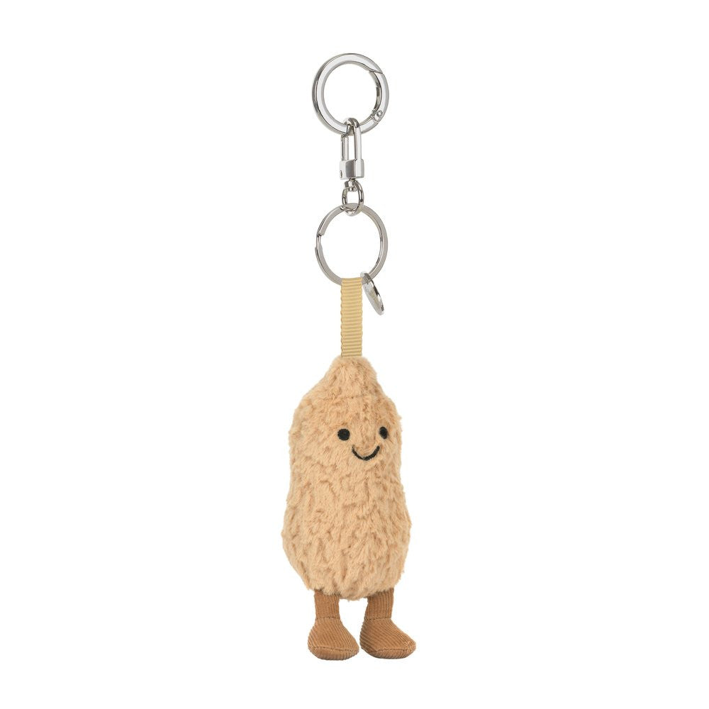 Jellycat Amuseables Peanut Key Chain Bag Charm Silver Clip