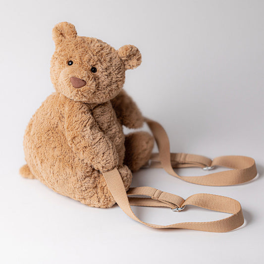 Bartholomew Bear Backpack Caramel Plush Stuffed Animal Bag