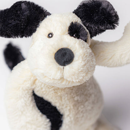 Jellycat Bashful Black & Cream Puppy Plush Toy