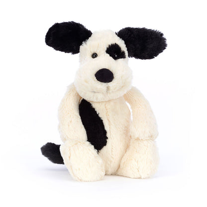 Jellycat Bashful Black & Cream Puppy Plush Toy