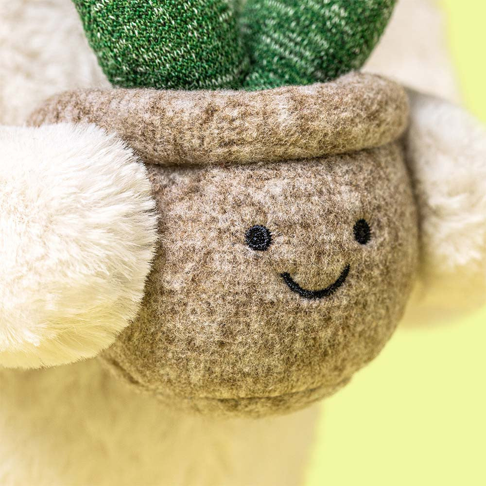 Jellycat Cream Bunny with Plant Plush Toy