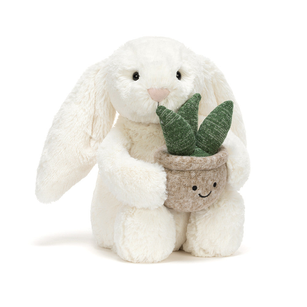 Jellycat Cream Bunny with Plant Plush Toy