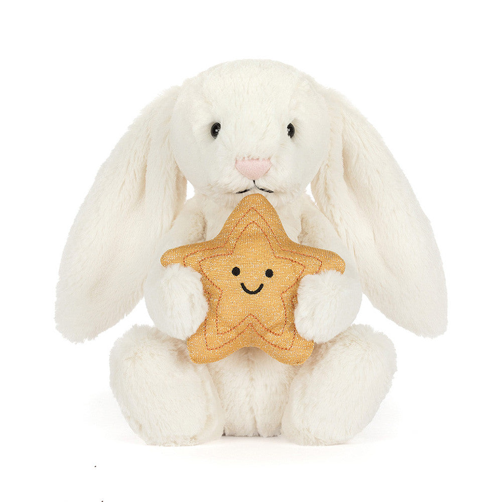 Jellycat Cream Bunny with Star Plush Toy 31cm