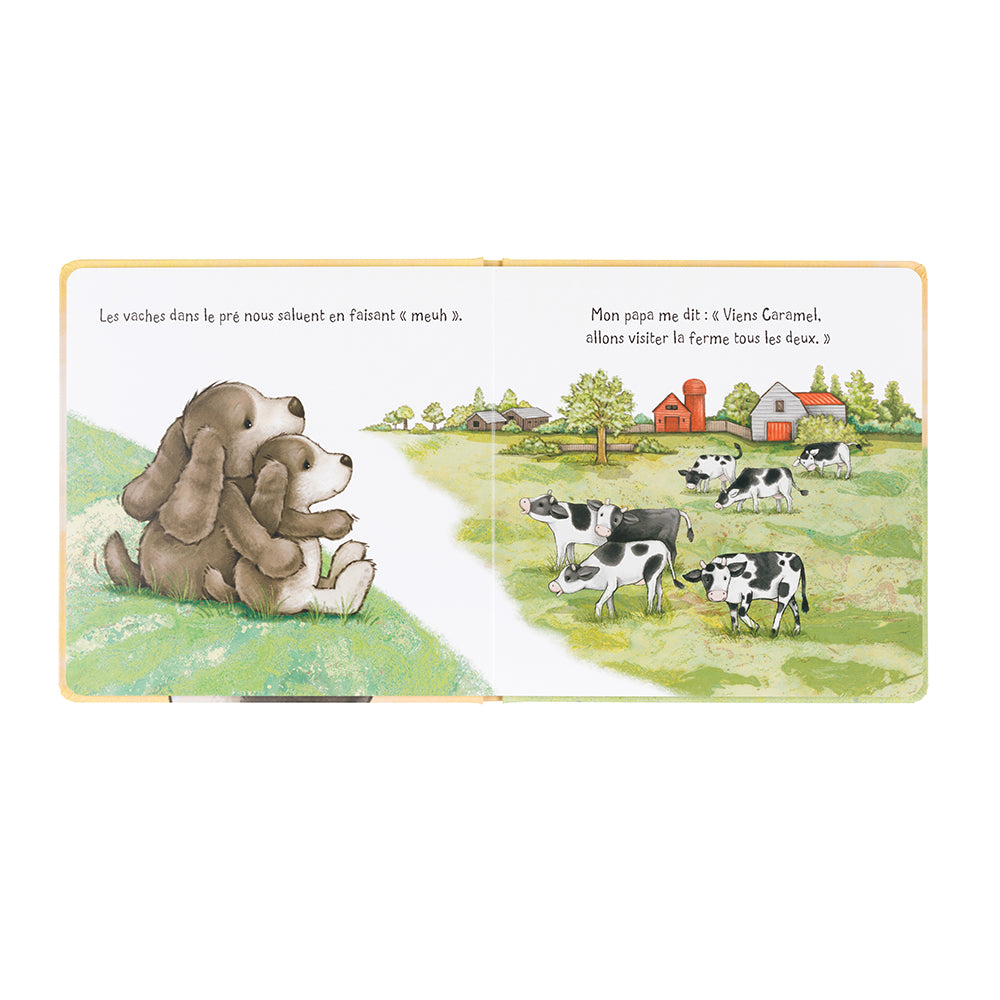 Jellycat Caramel Le Toutou Timide Et Son Papa Hardback Book