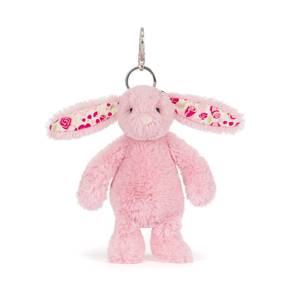Jellycat Blushkin Blossom Bunny Bag Charm Soft Floral Plush Accessory