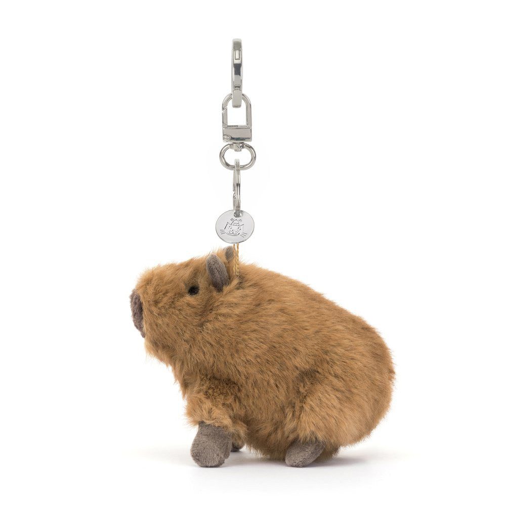 Jellycat Clyde Capybara Clip-On Bag Charm Soft Plush Accessory