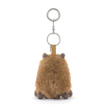 Jellycat Clyde Capybara Bag Charm Plush Clip-On Soft Accessory