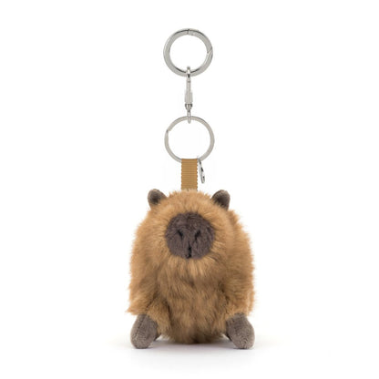 Jellycat Clyde Capybara Bag Charm Plush Clip-On Soft Accessory