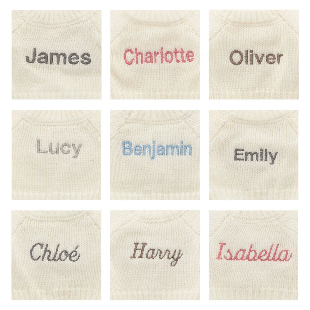 Bartholomew Bear with Personalized Cream Jumper