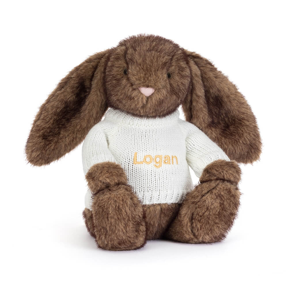 Jellycat Hoppleston Luxe Bunny Plush Toy Personalized Cream Jumper