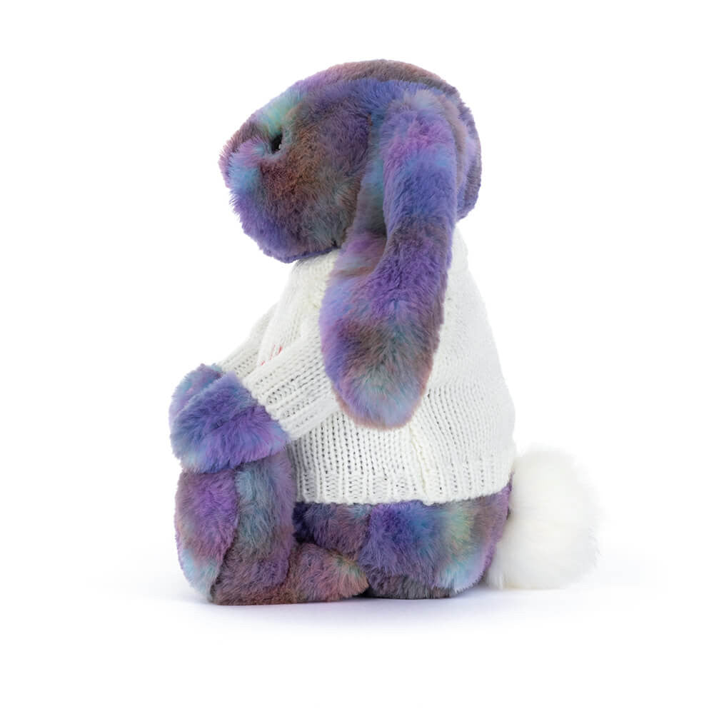Zodihop Luxe Bunny Plush Toy with Personalized Cream Jumper