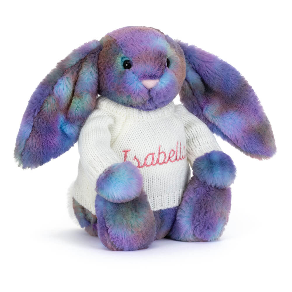 Zodihop Luxe Bunny Plush Toy with Personalized Cream Jumper