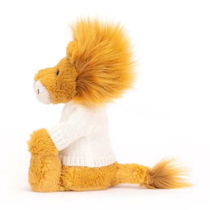 Jellycat Bashful Lion with Personalized Cream Jumper Plush Toy