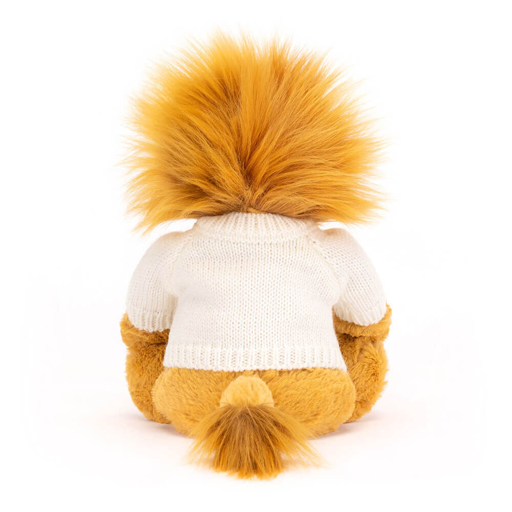Jellycat Bashful Lion with Personalized Cream Jumper Plush Toy