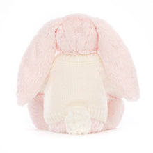 Jellycat Bashful Pink Bunny with Personalized Cream Jumper Plush Toy