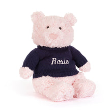 Jellycat Leola Bear with Personalised Navy Jumper