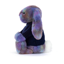 Jellycat Zodihop Luxe Bunny Stuffed Toy With Personalized Navy Jumper