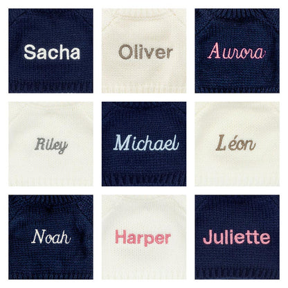 Bashful Luxe Puppy Orlando with Personalised Navy Jumper