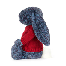 Jellycat Hopscone Luxe Bunny with Personalised Red Jumper