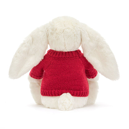 Jellycat Blossom Cream Bunny 'Berry' Personalised Red Jumper Toy