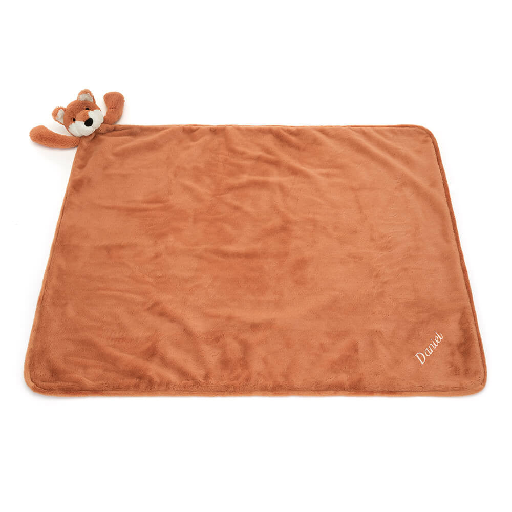 Jellycat Bashful Fox Cub Personalised Stuffed Animal Blankie
