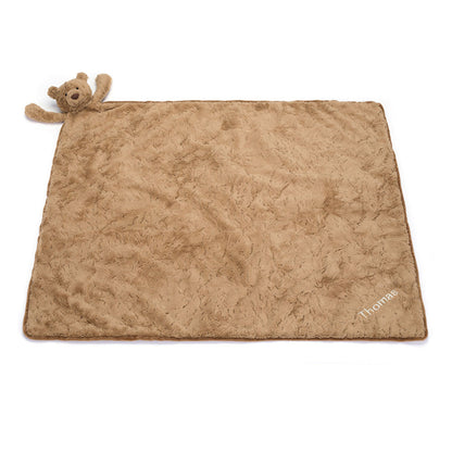 Jellycat Personalised Bartholomew Bear Blankie Brown