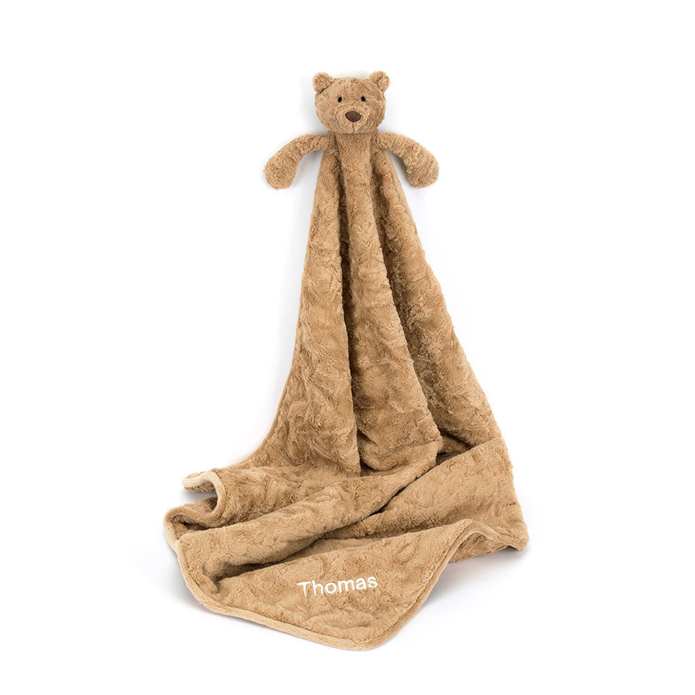 Jellycat Personalised Bartholomew Bear Blankie Brown