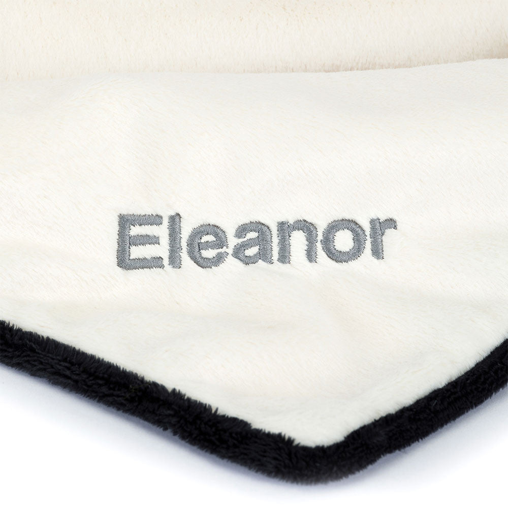 Jellycat Bashful Black & Cream Puppy Personalized Baby Blankie