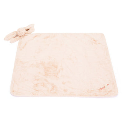 Jellycat Bashful Personalized Bunny Blankie for Baby in Blush