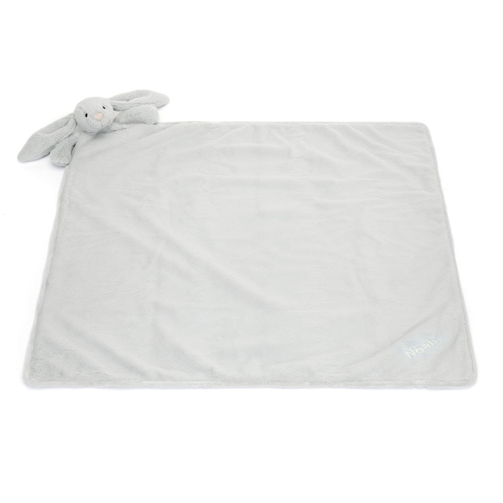 Jellycat Bashful Personalised Silver Bunny Blankie