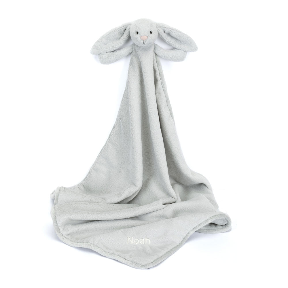 Jellycat Bashful Personalised Silver Bunny Blankie