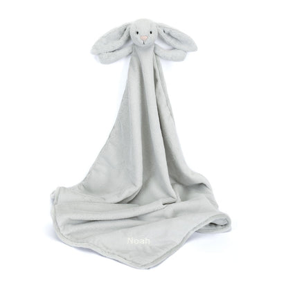 Jellycat Bashful Personalized Silver Bunny Blankie Soft Plush Toy