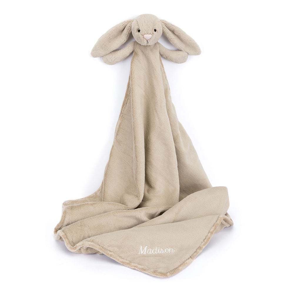 Personalised Jellycat Bashful Beige Bunny Blankie Soft Toy
