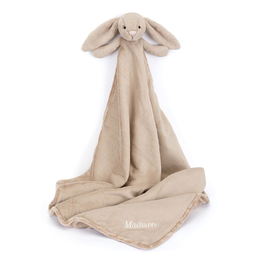 Personalised Jellycat Bashful Beige Bunny Blankie Soft Toy