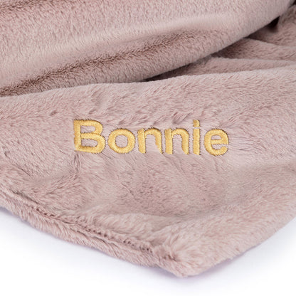 Jellycat Bashful Luxe Bunny Personalized Rosa Plush Security Blankie