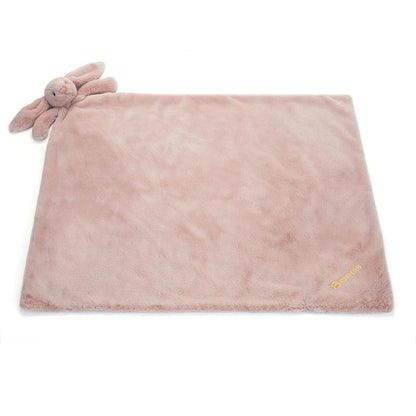 Jellycat Bashful Luxe Bunny Personalized Rosa Plush Security Blankie