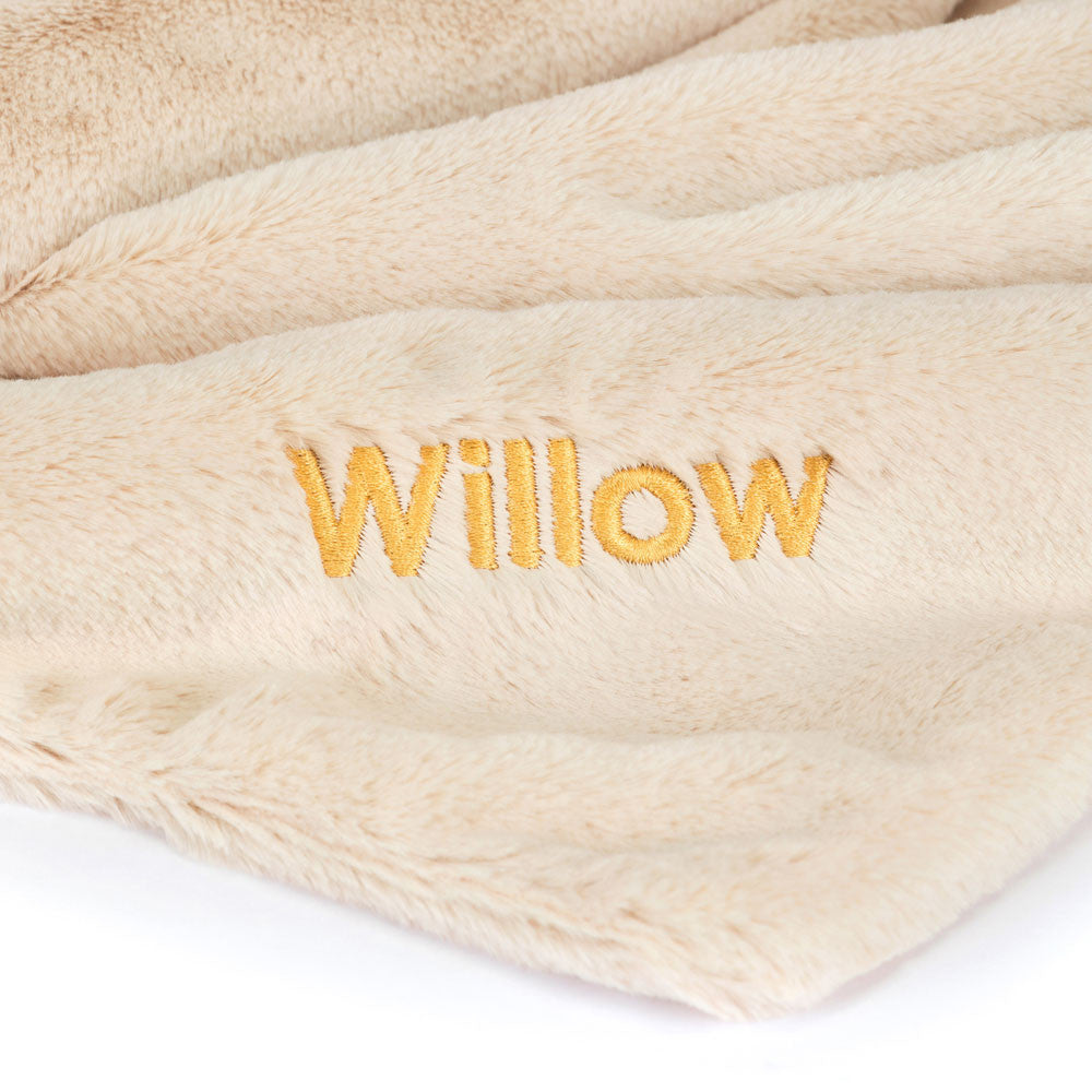Jellycat Bashful Luxe Bunny Willow Blankie Personalised Soft Toy