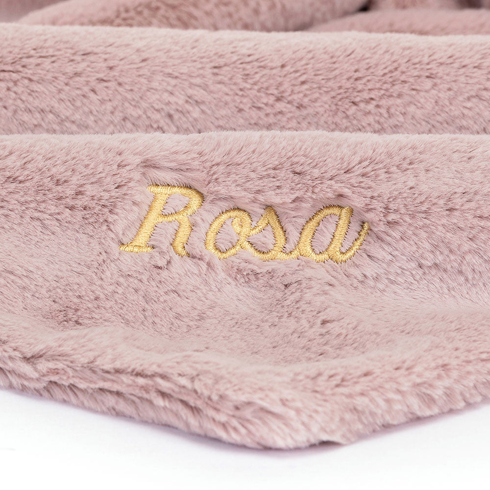 Jellycat Bashful Luxe Bunny Soother Personalized Rosa Baby Gift