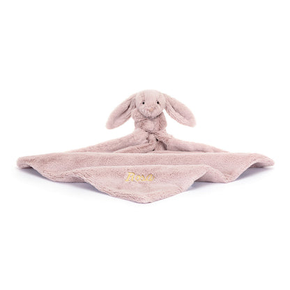 Jellycat Bashful Luxe Bunny Soother Personalized Rosa Baby Gift